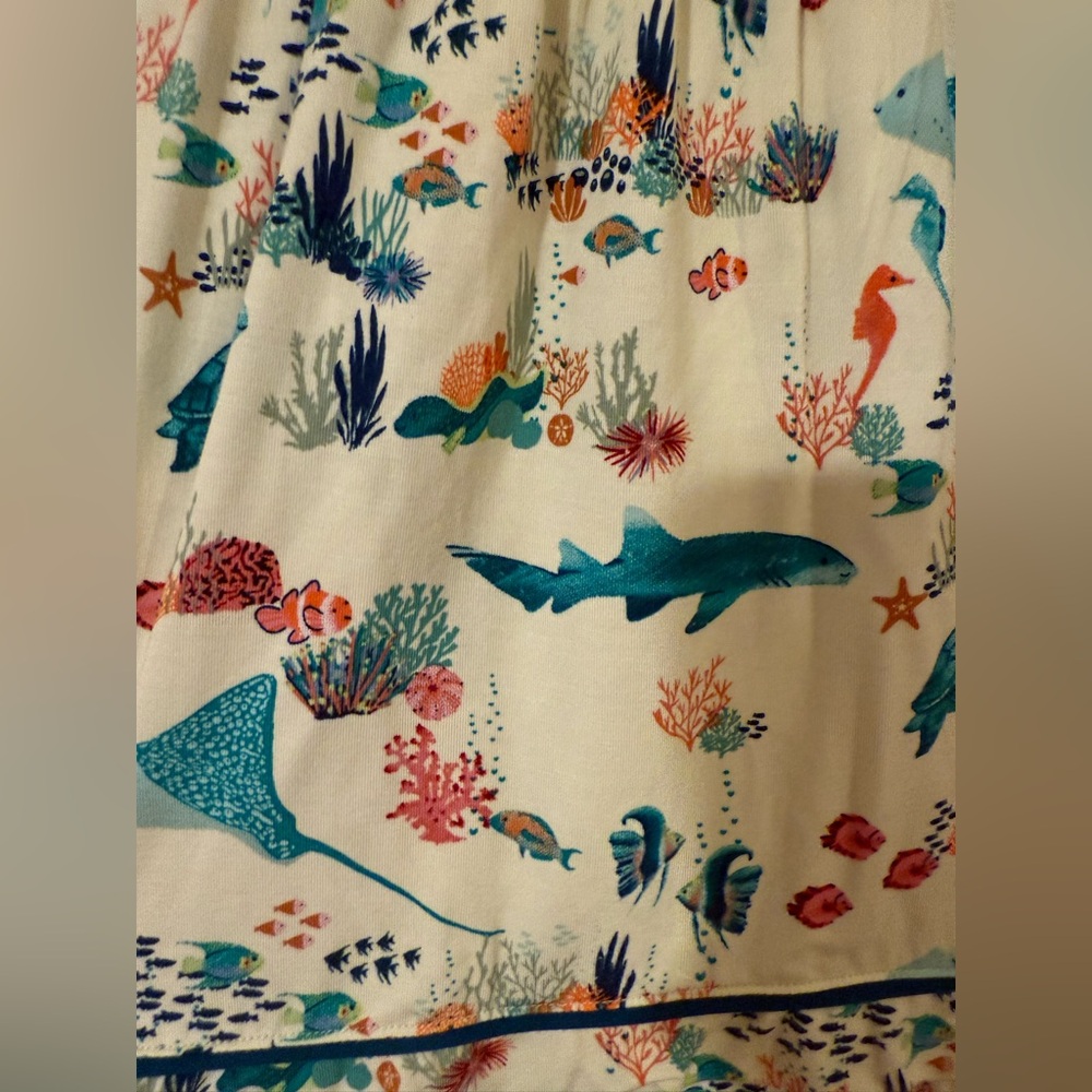 Colorful Ocean Print Women's PJ Shorts - Picture 2 of 7